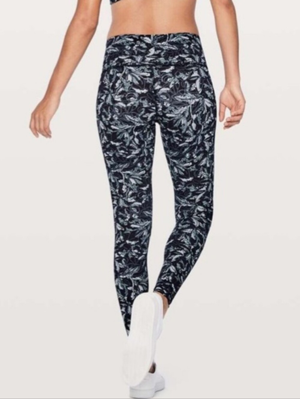Lululemon Wunder Under Embellished Multi Legging High Rise Leaf Print Tight - Picture 3 of 11